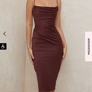 House of CB Anja Satin Corset Midi Dress (bestseller)